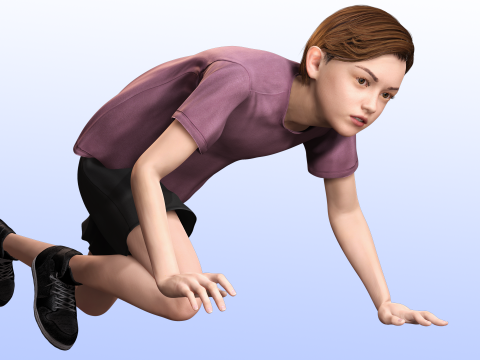 Sonu - Realistic Child with beautiful smile kid 3D Model