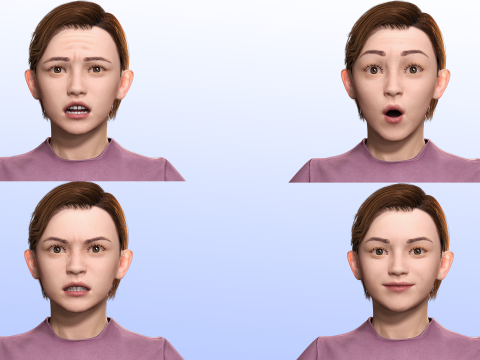 Sonu - Realistic Child with beautiful smile kid 3D Model