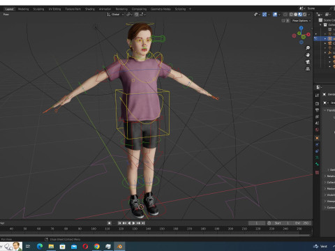 Sonu - Realistic Child with beautiful smile kid 3D Model