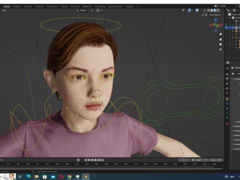 Sonu - Realistic Child with beautiful smile kid 3D Model