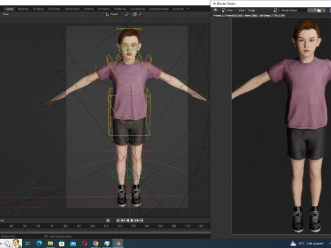 Sonu - Realistic Child with beautiful smile kid 3D Model