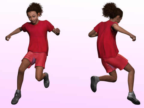 Sabrina - Realistic African Girl kid Modelo 3D