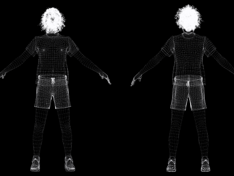 Sabrina - Realistic African Girl kid Modelo 3D