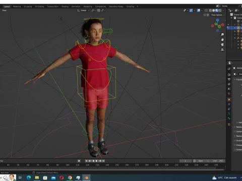 Sabrina - Realistic African Girl kid 3D Model