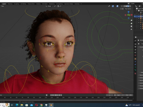 Sabrina - Realistic African Girl kid Modelo 3D