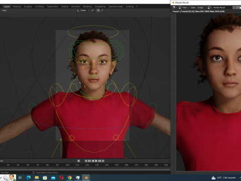 Sabrina - Realistic African Girl kid Modelo 3D