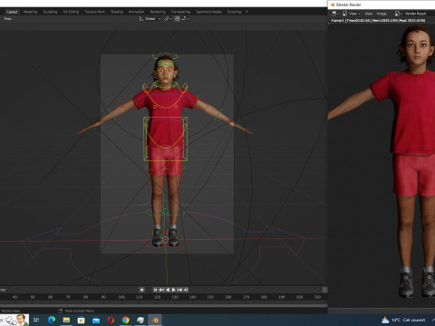 Sabrina - Realistic African Girl kid Modelo 3D