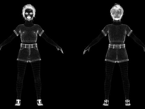 Sanaya -Realistic Girl Ready For Render and Animation kid 3D Модель