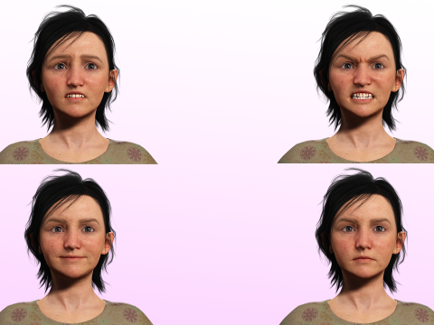 Charlotte - Realistic Survival girl Apocalypse kids Modelo 3D