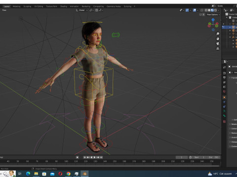 Charlotte - Realistic Survival girl Apocalypse kids Modelo 3D
