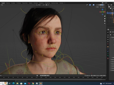 Charlotte - Realistic Survival girl Apocalypse kids Modelo 3D