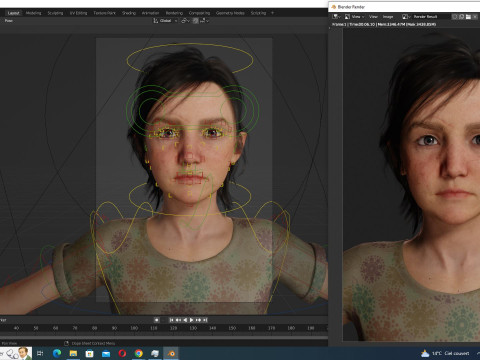 Charlotte - Realistic Survival girl Apocalypse kids Modelo 3D