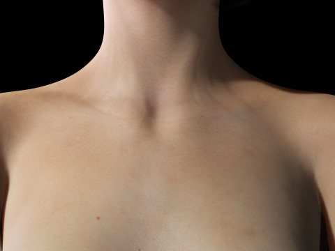 Asian Woman Base Shape Clean 3D Model