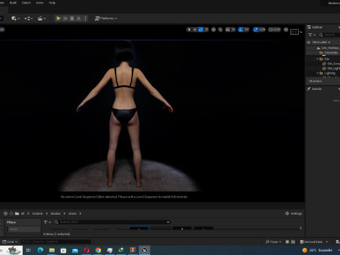 Asian Woman Base Shape Clean 3D Model
