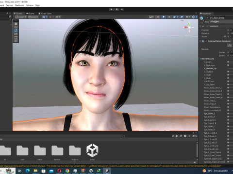 Asian Woman Base Shape Clean 3D Model