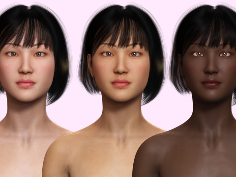 Noi - Pink Paradise Asian Beach Beauty 3D Модель