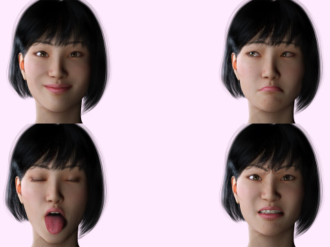 Noi - Pink Paradise Asian Beach Beauty 3D Модель