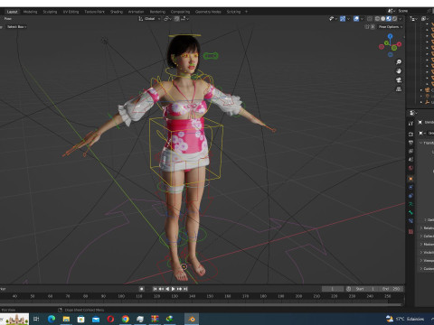 Noi - Pink Paradise Asian Beach Beauty 3D Модель