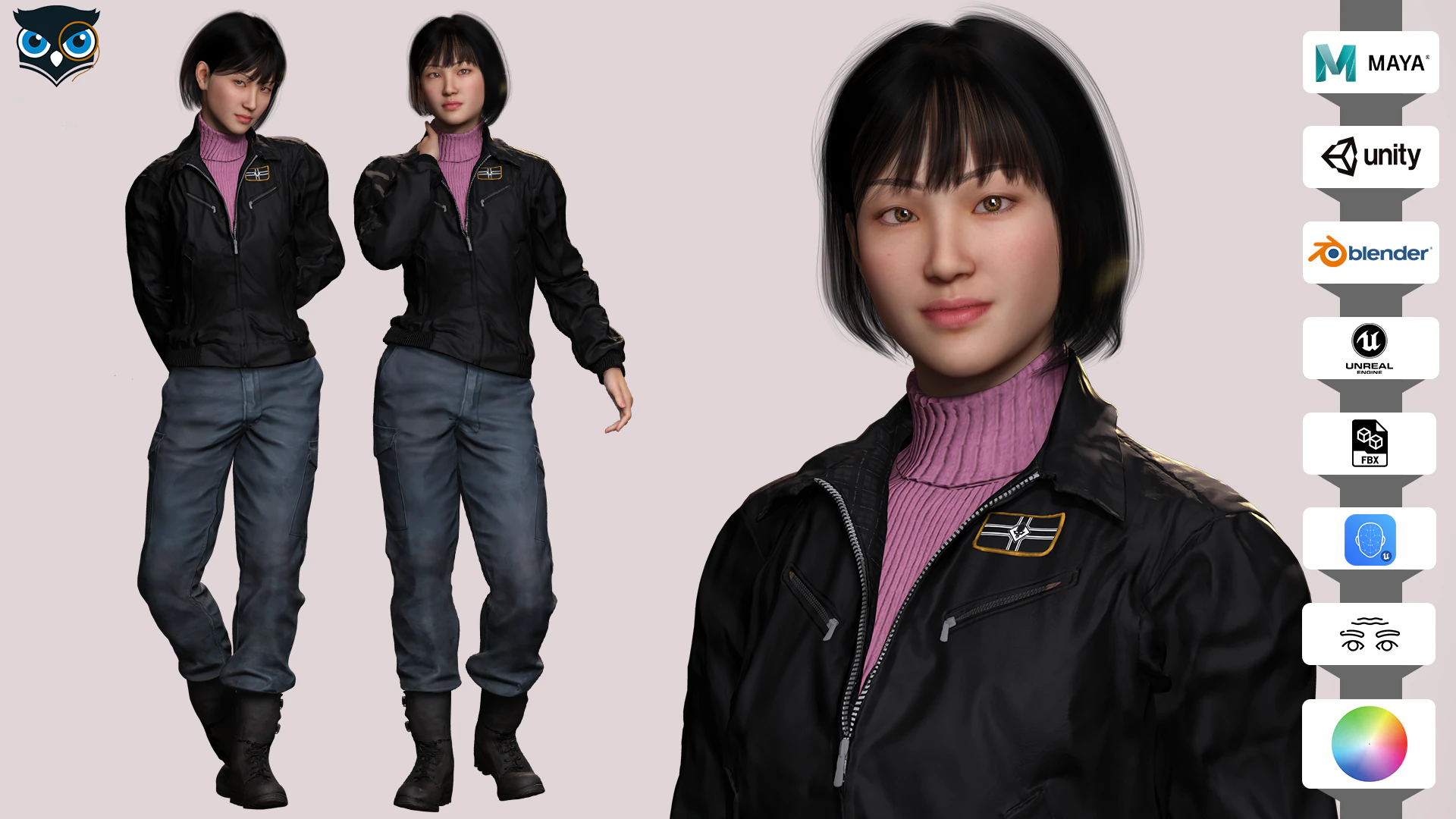 Noi - City Blooms Stylish Asian Fashion 3D Model .c4d .max .obj .3ds .fbx .stl .blend 