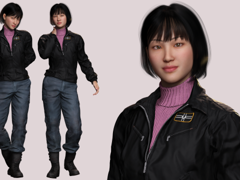 Noi - City Blooms Stylish Asian Fashion 3Dモデル