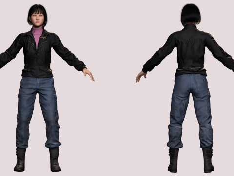 Noi - City Blooms Stylish Asian Fashion Modello 3D