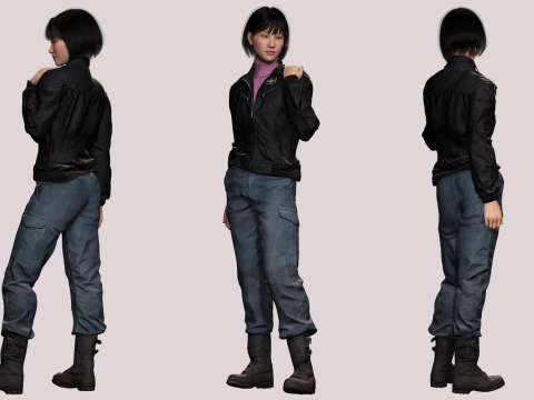 Noi - City Blooms Stylish Asian Fashion Modello 3D