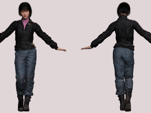 Noi - City Blooms Stylish Asian Fashion Modello 3D