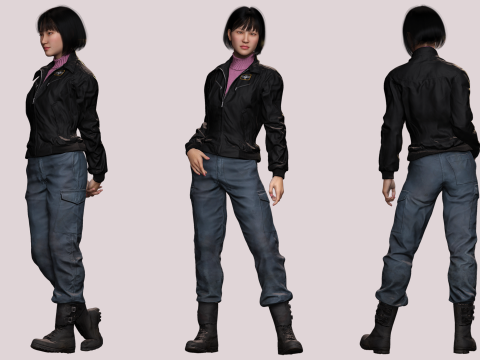 Noi - City Blooms Stylish Asian Fashion Modello 3D