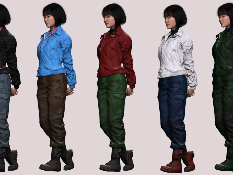 Noi - City Blooms Stylish Asian Fashion Modello 3D