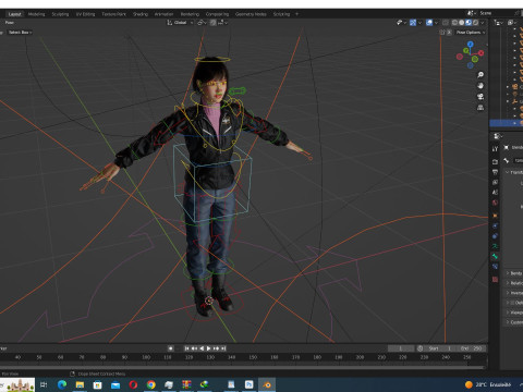 Noi - City Blooms Stylish Asian Fashion Modello 3D