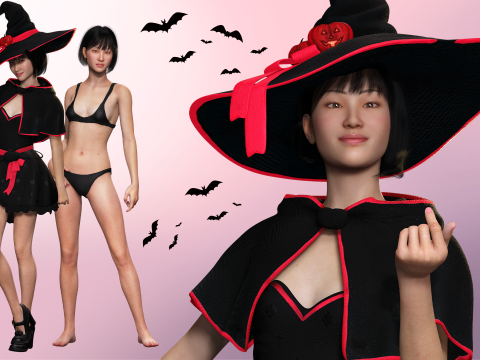 Noi - Asian Enchantment Halloween Elegance 3D Модель