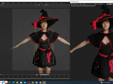 Noi - Asian Enchantment Halloween Elegance 3D मॉडल