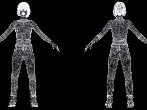 Noi - Kecantikan Asia Musim Gugur yang Cantik Dalam Warna Ungu Dan Coklat Model 3D