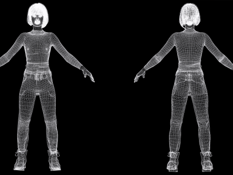 Noi - Kecantikan Asia Musim Gugur yang Cantik Dalam Warna Ungu Dan Coklat Model 3D