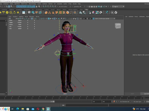 Noi - Autumn Chic Asian Bueauty In Purple And Brown 3D Model