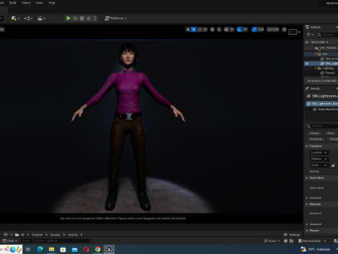 Noi - Kecantikan Asia Musim Gugur yang Cantik Dalam Warna Ungu Dan Coklat Model 3D
