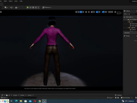 Noi - Autumn Chic Asian Bueauty In Purple And Brown 3D Model
