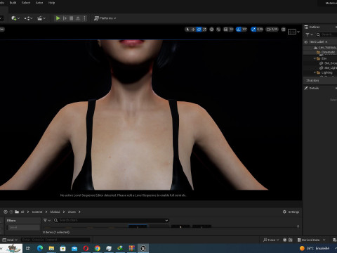 Noi - Kecantikan Asia Musim Gugur yang Cantik Dalam Warna Ungu Dan Coklat Model 3D