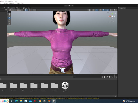 Noi - Kecantikan Asia Musim Gugur yang Cantik Dalam Warna Ungu Dan Coklat Model 3D