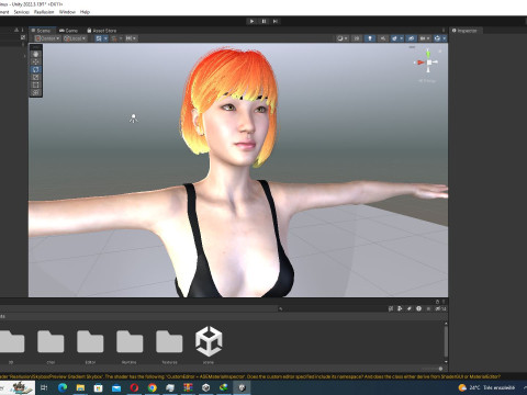 Noi - Kecantikan Asia Musim Gugur yang Cantik Dalam Warna Ungu Dan Coklat Model 3D