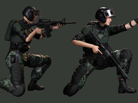 Noi - Asian Strength in Military Attire 3Dモデル