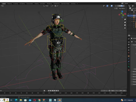Noi - Asian Strength in Military Attire 3D Model