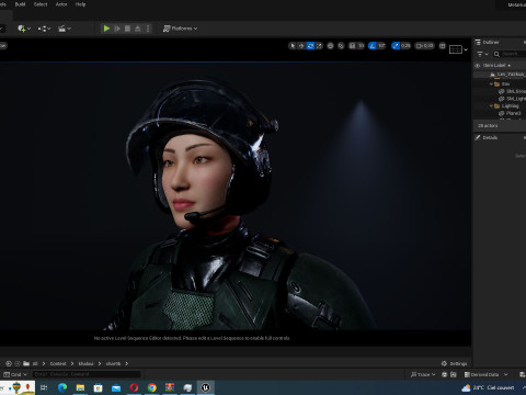 Noi - Asian Strength in Military Attire 3Dモデル
