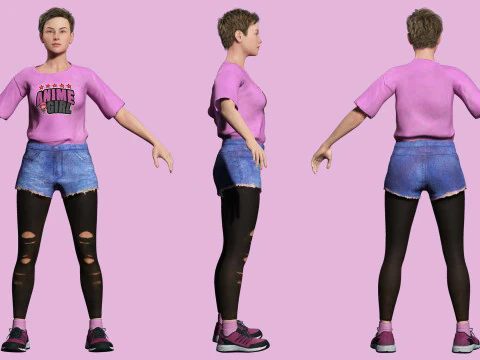 Amelia Pink Bliss - Young Chic 3D Model