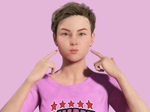Amelia Pink Bliss - Young Chic 3D Model