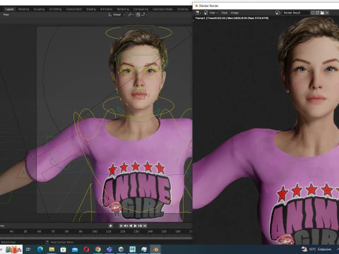 Amelia Pink Bliss - Young Chic 3D Model