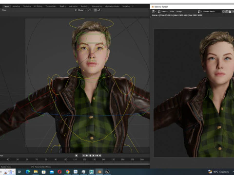 Amelia - Sleuth chic 3D Model