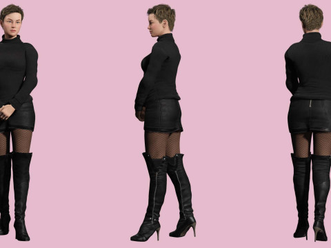 Amelia - Black Elegance Midnight 3D-Modell