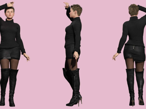 Amelia - Black Elegance Midnight 3D-Modell