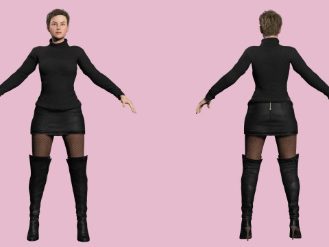 Amelia - Black Elegance Midnight 3D-Modell